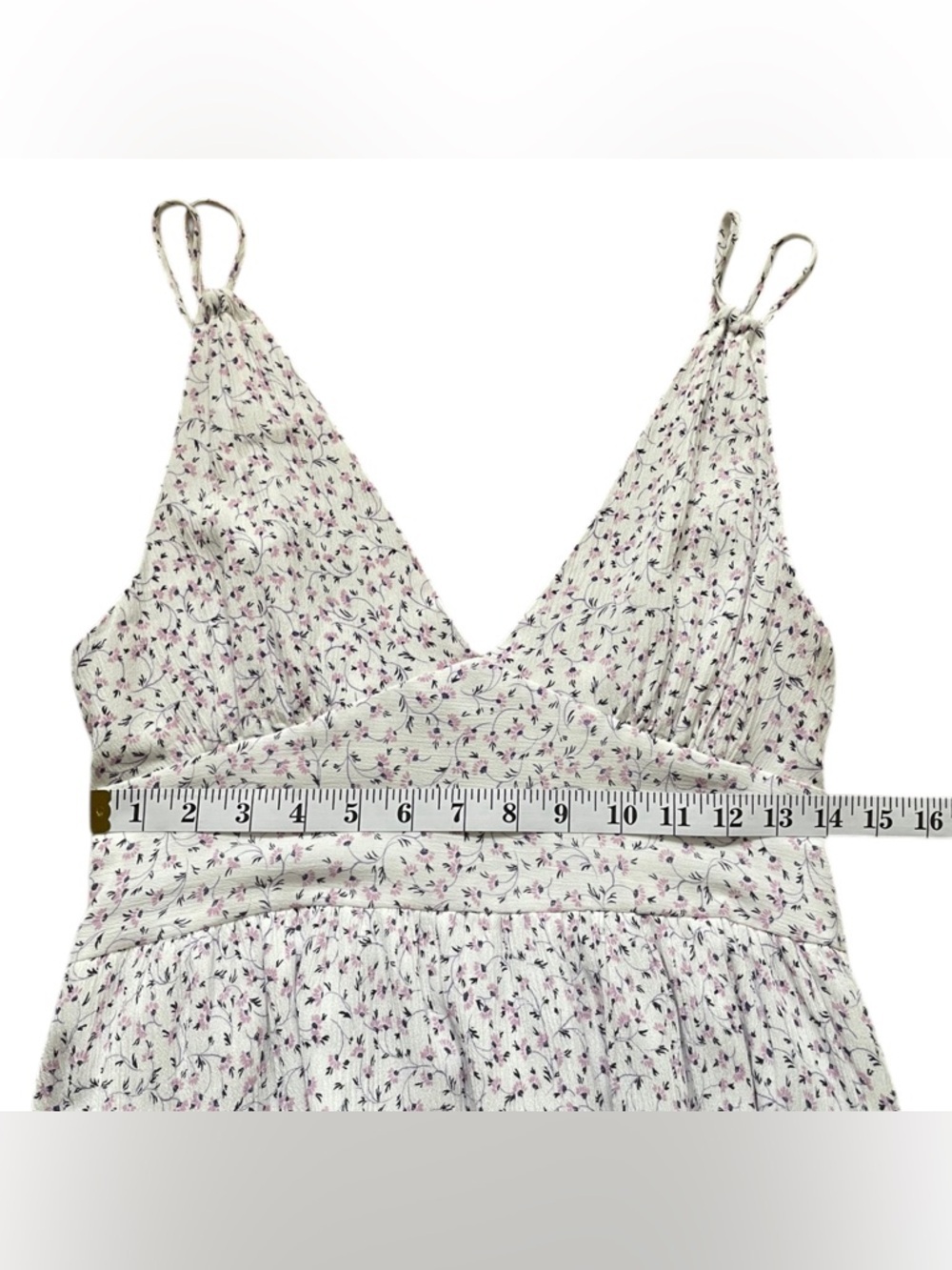BB Dakota Sunday’s Best Floral Maxi Dress Babydoll White Purple Med Romantic - Picture 11 of 11